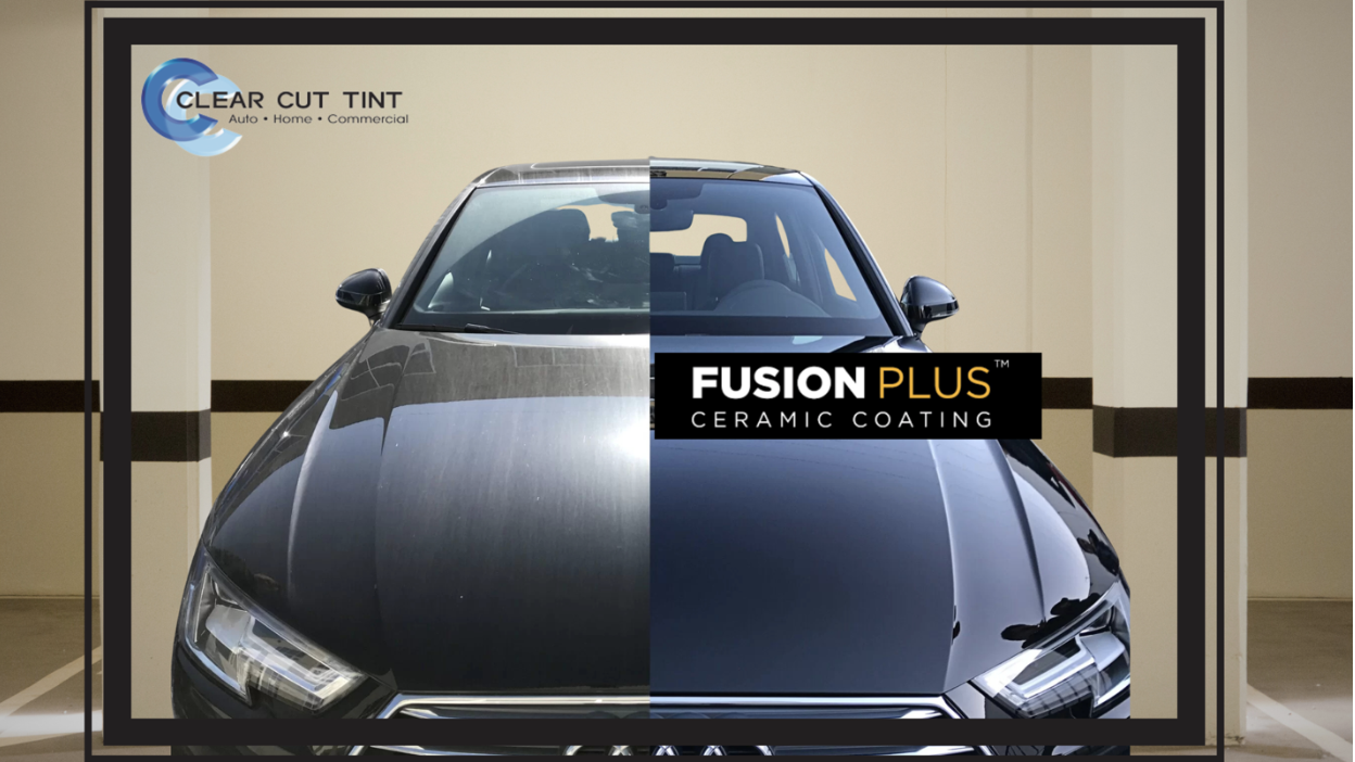 Glossy finish on black Audi after ceramic coating